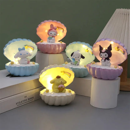 Sanrio Led Light Creative Shells Kuromi | My Melody | Pochacco | Cinnamoroll | Pompompurin