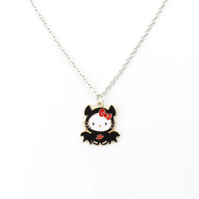 Hello Kitty Necklace with Halloween Themed Pendant