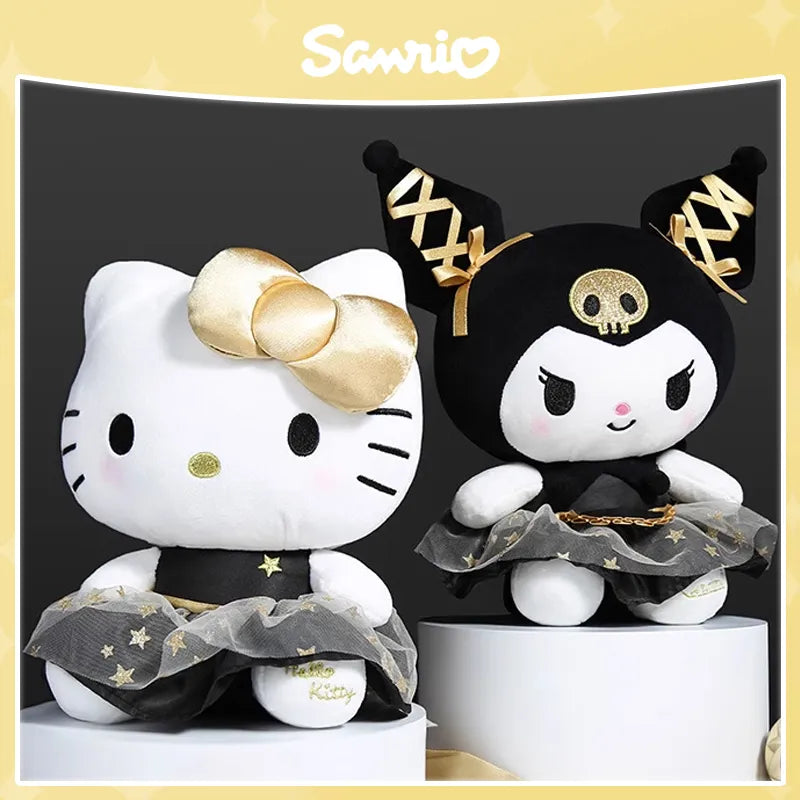 Hello Kitty Sanrio Black Gold Collection Stuffed Toy