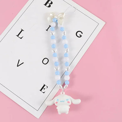 Beaded Sanrio Cinnamoroll Phone Charm | Phone Case Chain