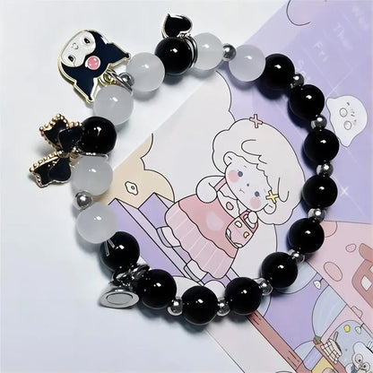 Sanrio Kuromi Beaded Bracelet with Elastic rope