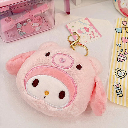 Sanrio My Melody Plush Keychain Wallet | Plushies Coin Purse