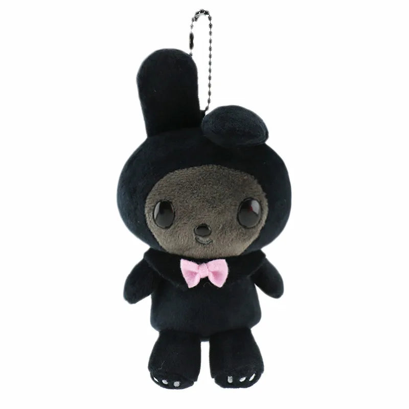 Black My Melody Kawaii Plush Toy Keychain