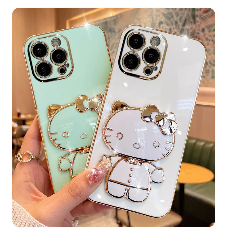 Hello Kitty Mirror and Bracket Holder for iPhone