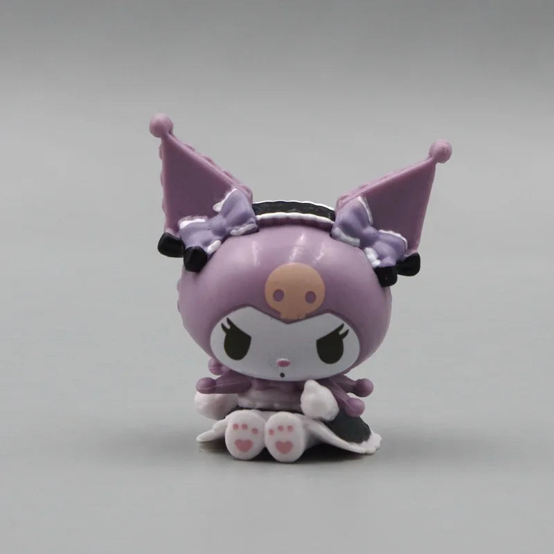 Sanrio Kuromi dress in purple Lolita Figurine