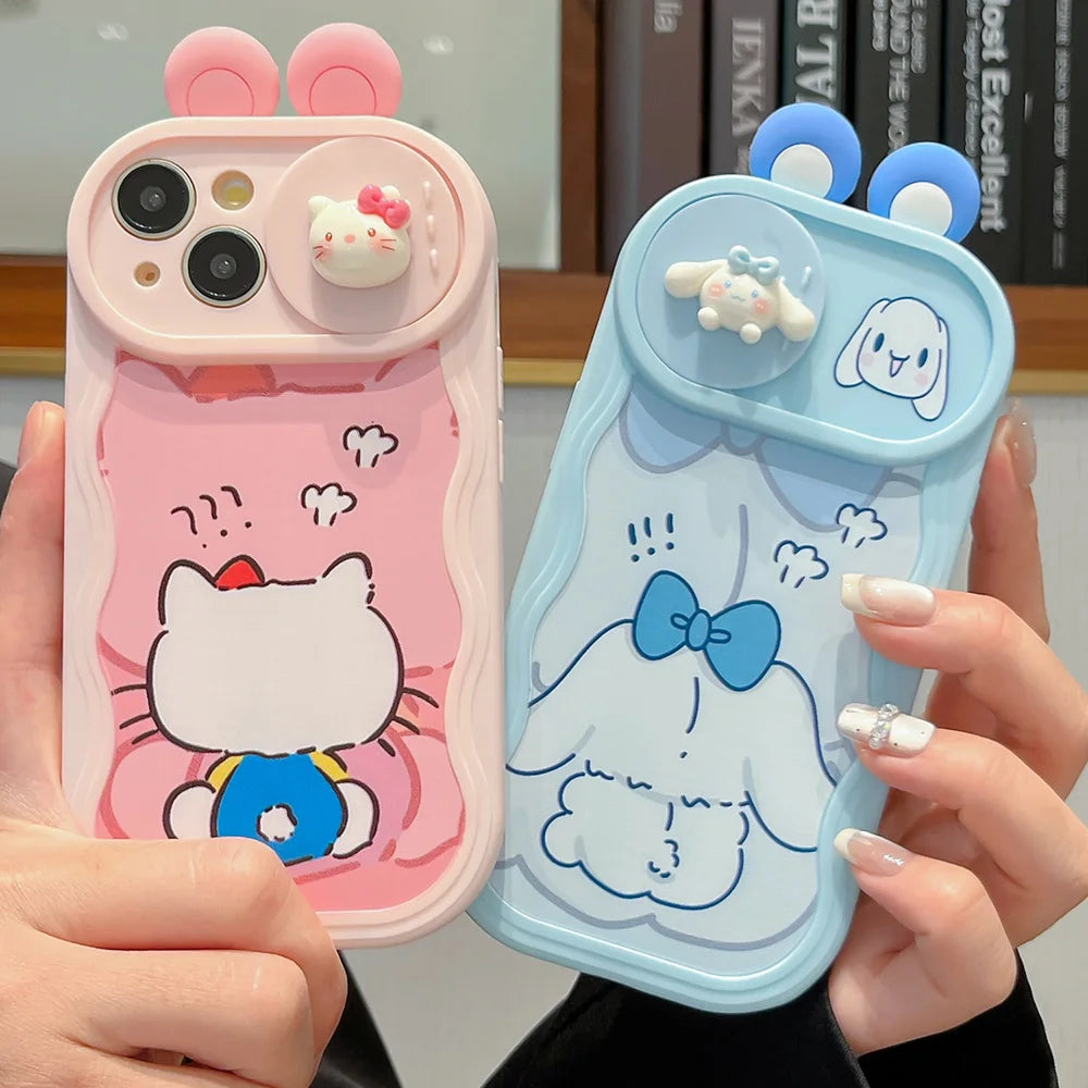 Sanrio 3D Ears Sliding Camera Phone Case