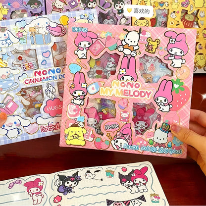 Sanrio Cartoon Stickers Pack – 100 Pieces, Waterproof