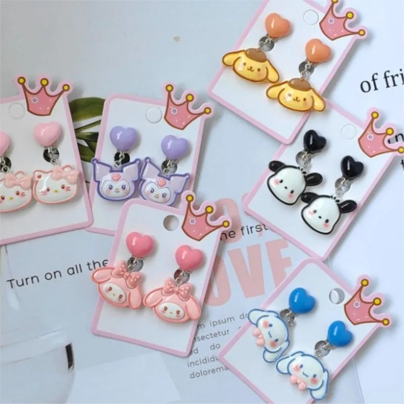 Sanrio Character Ear Clip Pair – Kawaii No-Piercing Accessory Set