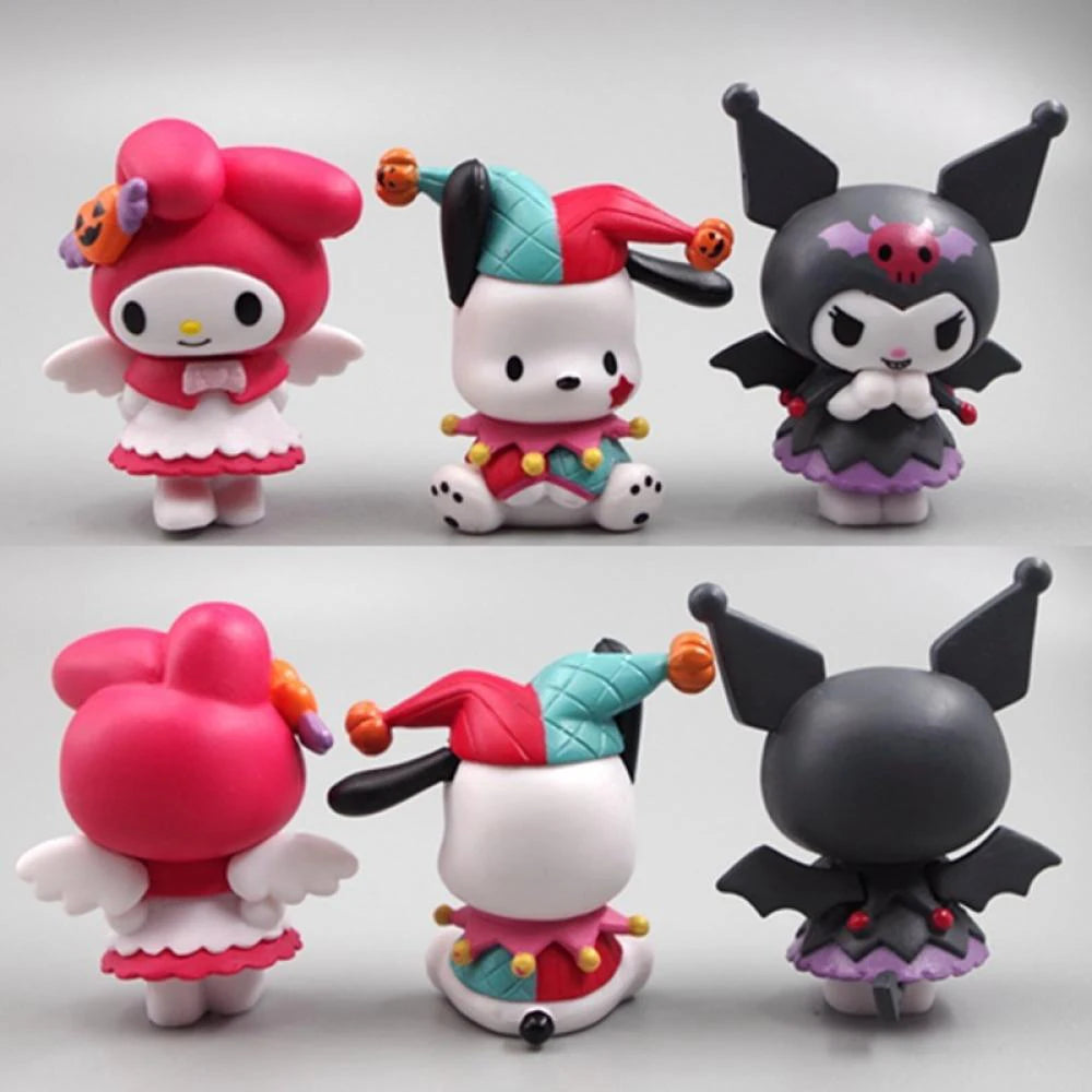 Sanrio Character Halloween Figurines | Kuromi, Pochacco, and My Melody in Festive Costumes