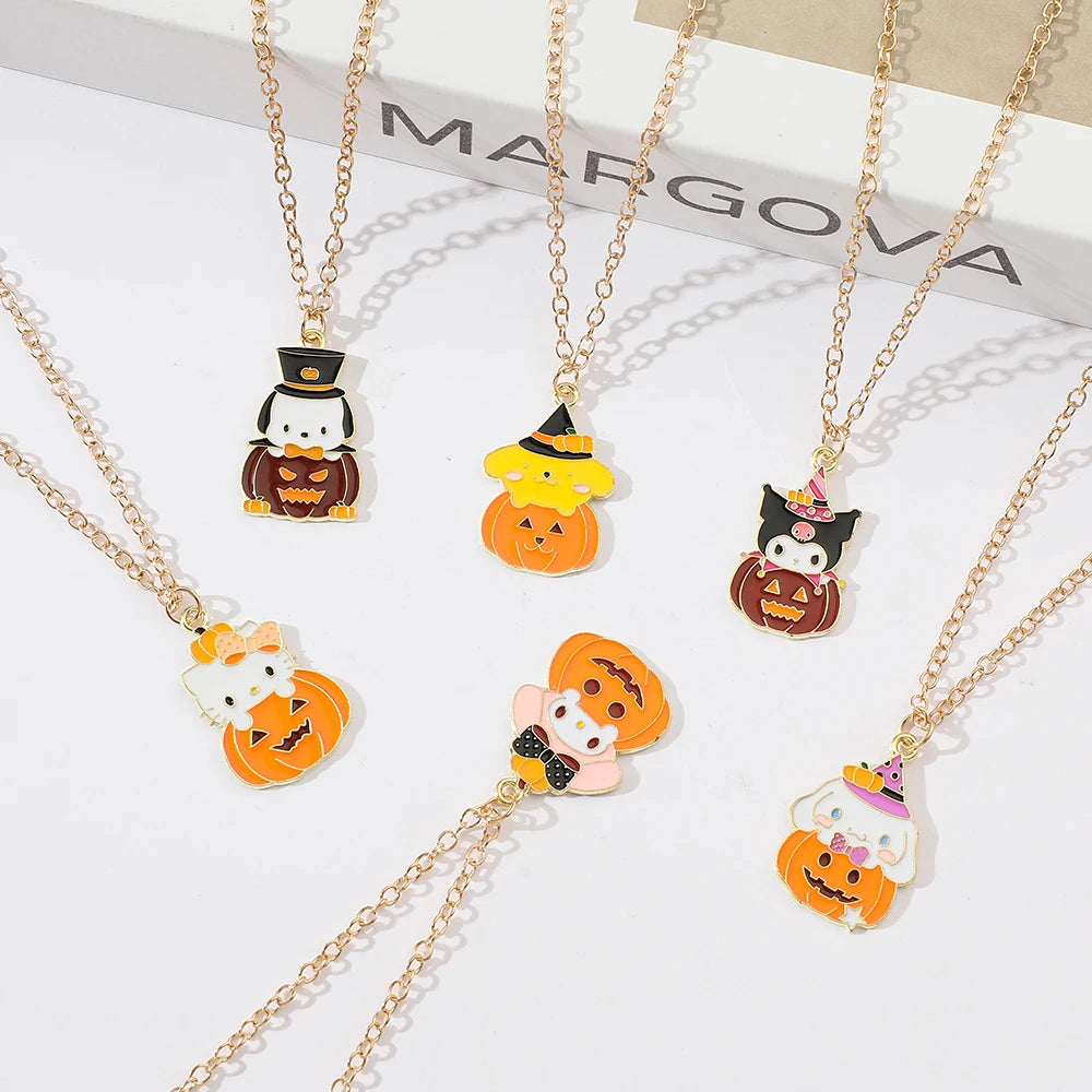 Sanrio Character Necklace | Halloween Pumpkin Edition