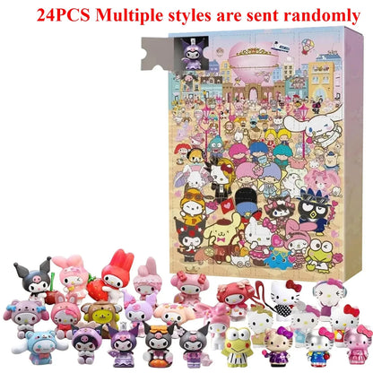 Sanrio Christmas Advent Calendar 24PCS – Mini PVC Figures Hello Kitty & Friends