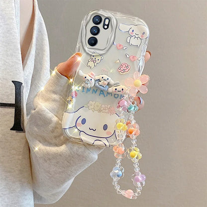 Sanrio Cinnamoroll Air Cushion Phone Case | 3D Wrist Strap Cover