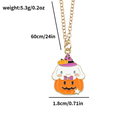 Sanrio Cinnamoroll Halloween Edition Necklace with Pumpkin