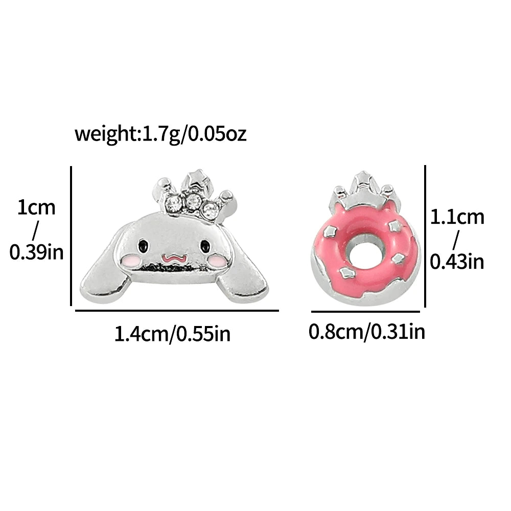Sanrio Cinnamoroll Kawaii Earrings – Donut Cartoon Studs