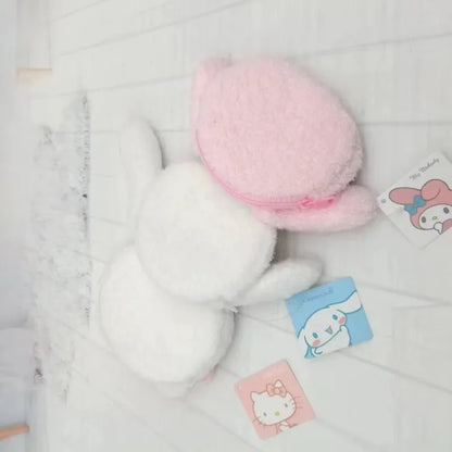 Sanrio Cinnamoroll Plush Coin Purse – Charming Design with a Zipper for Easy Access