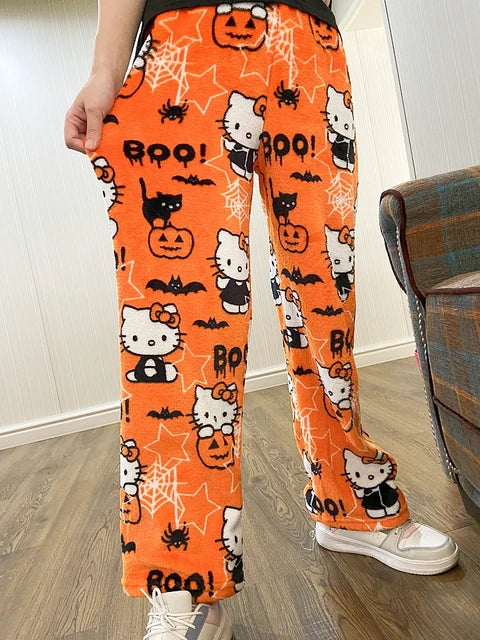 Sanrio Halloween Hello Kitty Pajamas | Kawaii Casual Home Pants