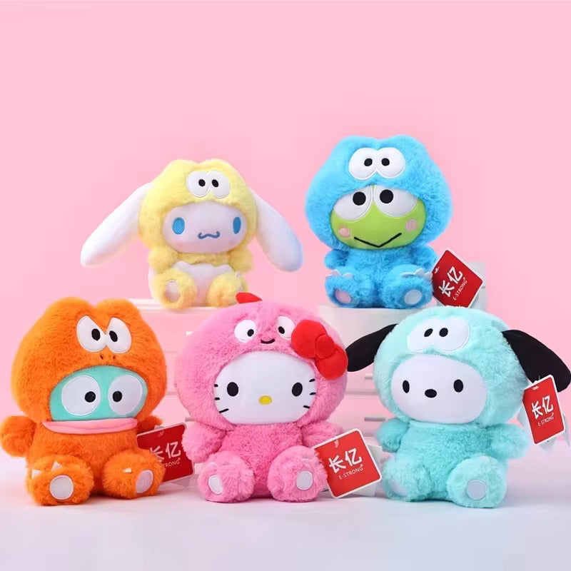 Sanrio Hangyodon Dino Explorer Plushie | Adorable Green Frog