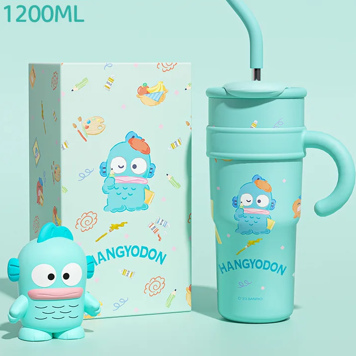 Sanrio Hangyodon Water Bottle with Straw | 700ml & 1200ml Sizes