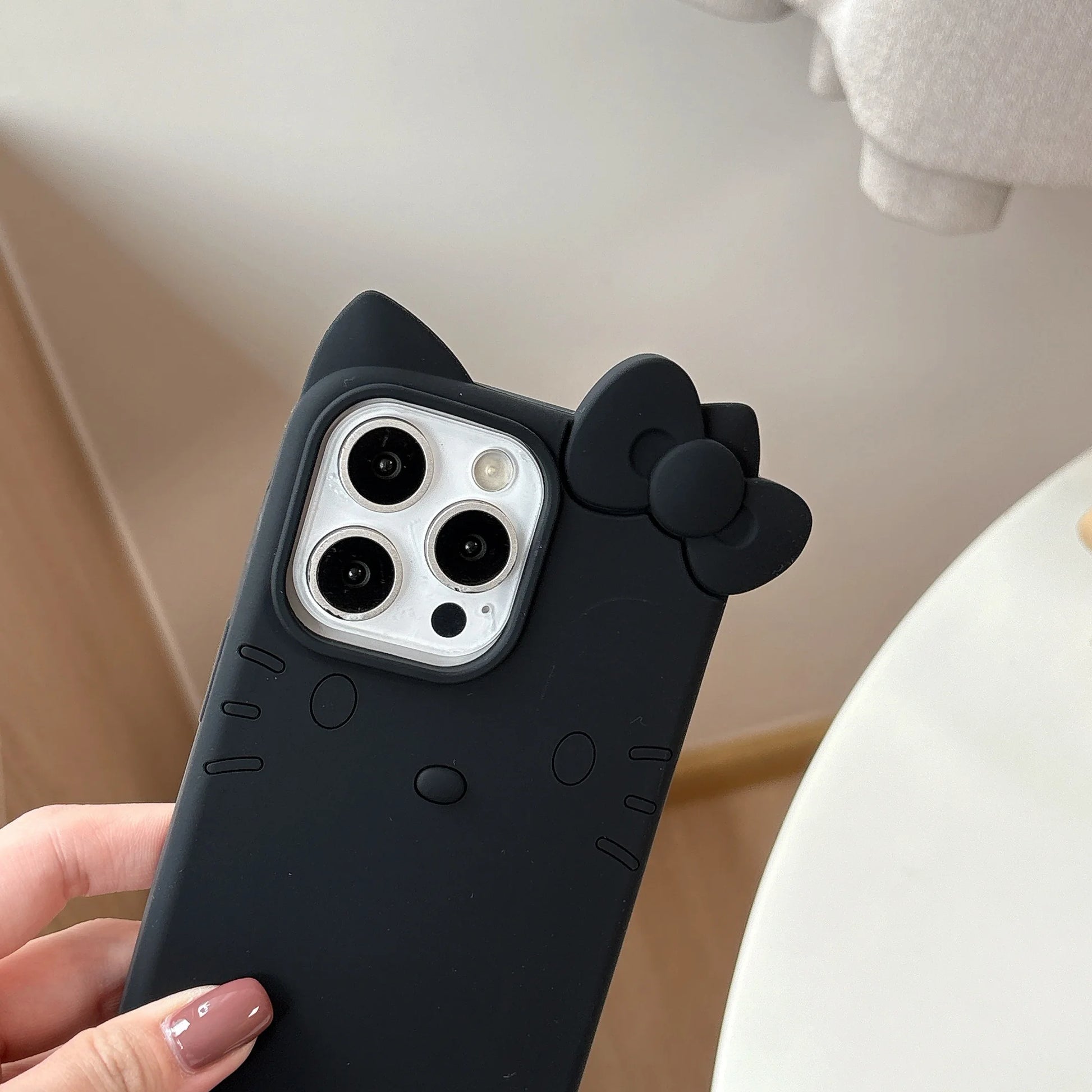 Sanrio Hello Kitty Black Phone Case with Hand Strap