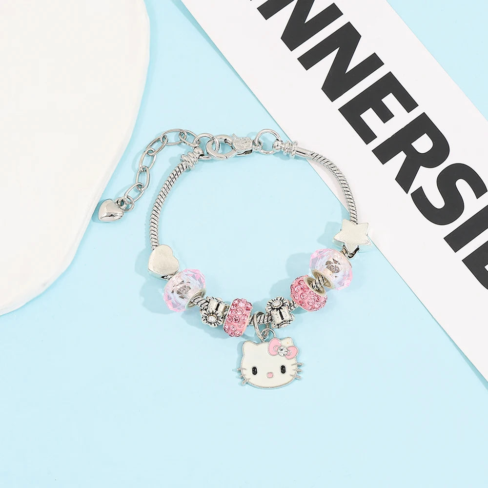 Sanrio Hello Kitty Charm Jewelry Set – Necklace and Bracelet Combo