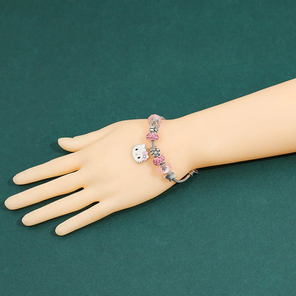 Sanrio Hello Kitty Charm Necklace & Bracelet – Adjustable & Cute