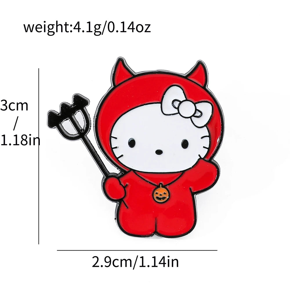 Sanrio Hello Kitty Evil Brooch Set for Halloween