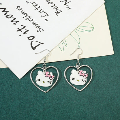 Sanrio Hello Kitty Heart Earrings