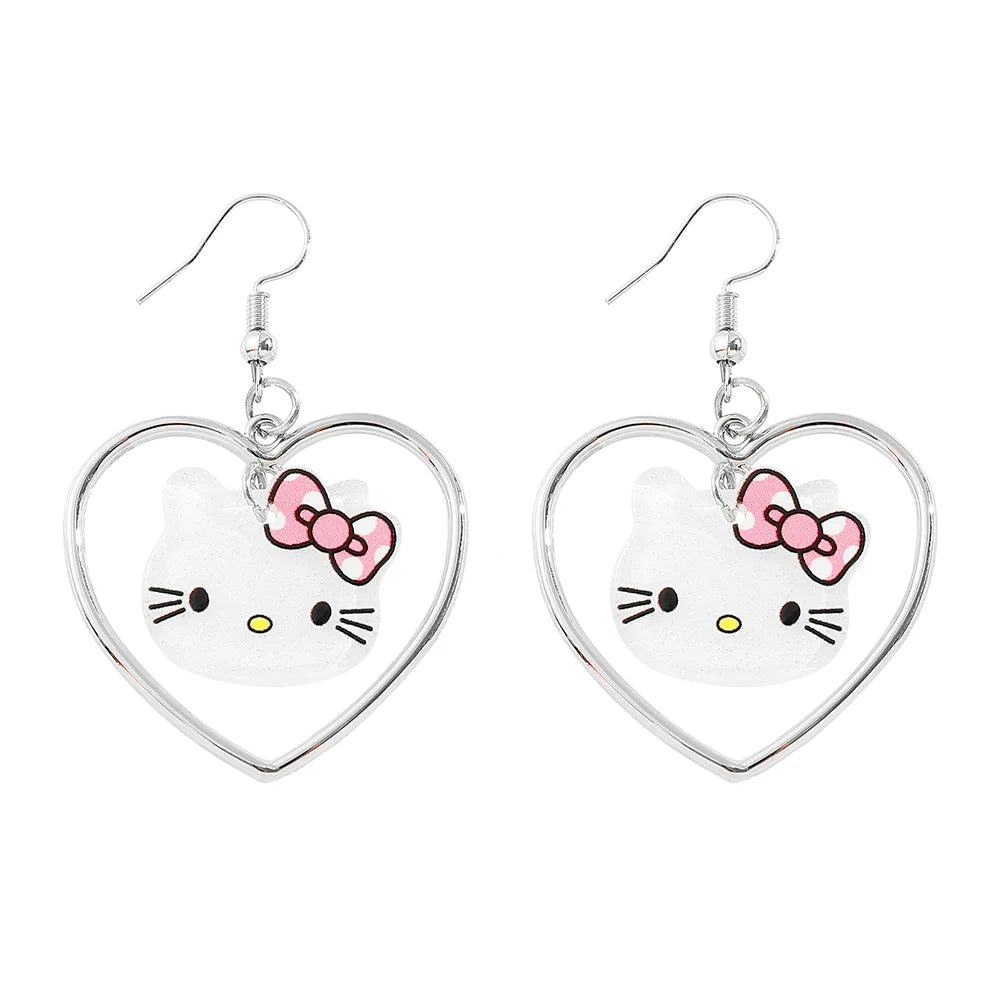 Sanrio Hello Kitty Heart Earrings – Gift for Hello Kitty Fans