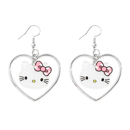 Sanrio Hello Kitty Heart Earrings – Gift for Hello Kitty Fans
