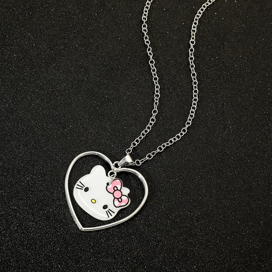 Sanrio Hello Kitty Heart Necklace – Perfect Gift for Fans