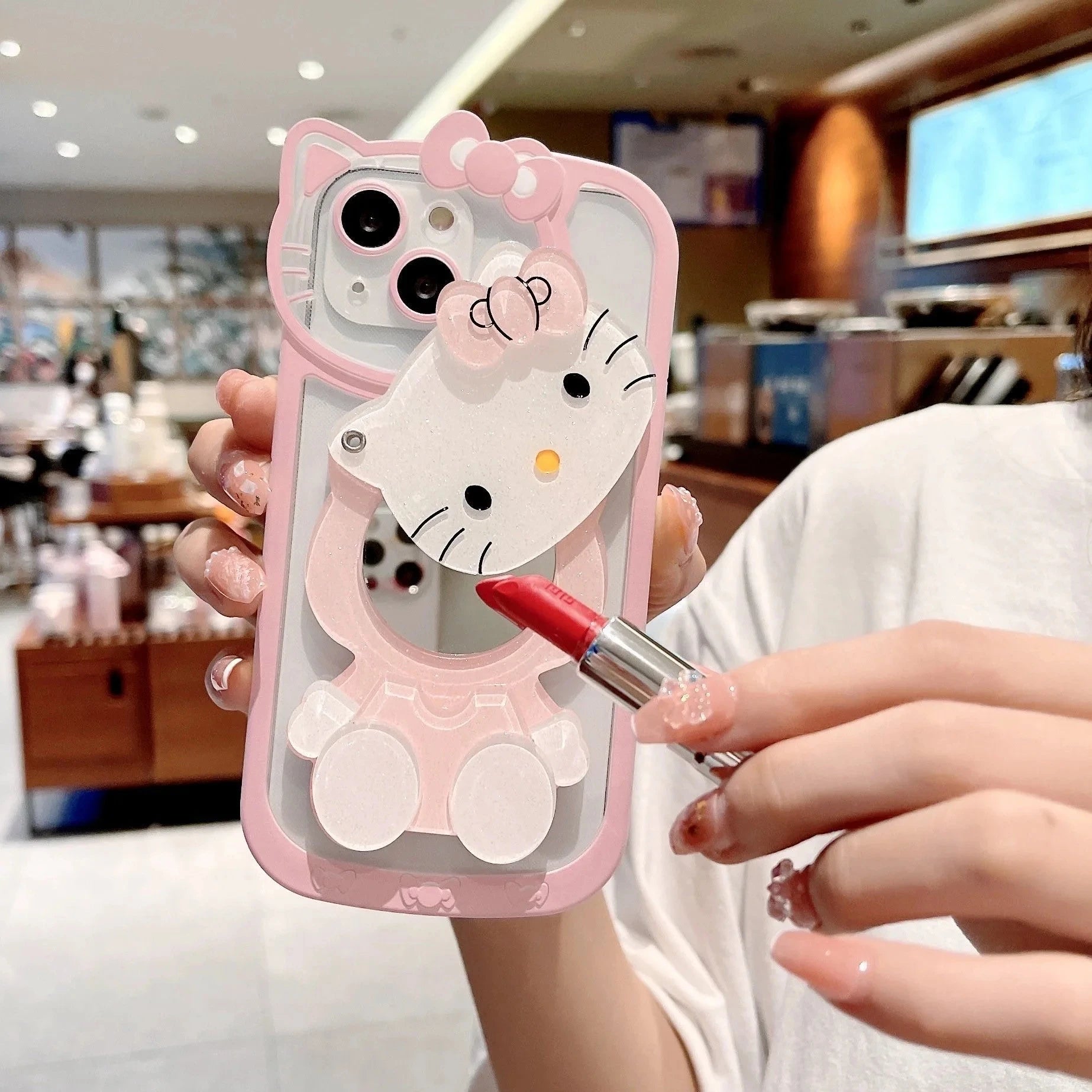 Sanrio Hello Kitty Kawaii Phone Case with Mirror