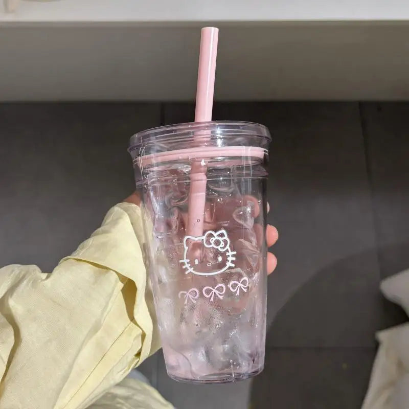 Sanrio Hello Kitty Large Pink Straw Cup – Perfect Gift for Fans & Collectors