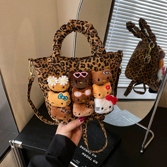 Sanrio Hello Kitty Leopard Print Crossbody Bag