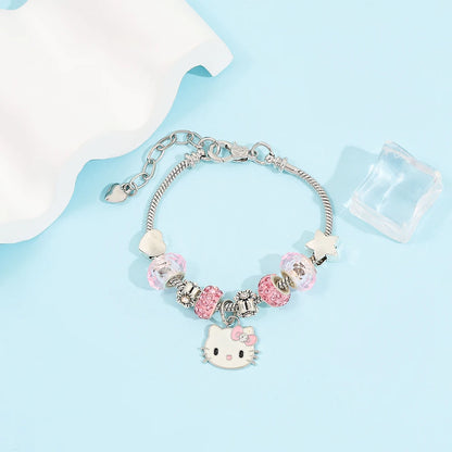 Sanrio Hello Kitty Matching Necklace and Bracelet – Adorable Charm Set