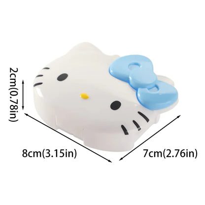 Sanrio Hello Kitty & My Melody 4-Grid Mini Pill Organizer