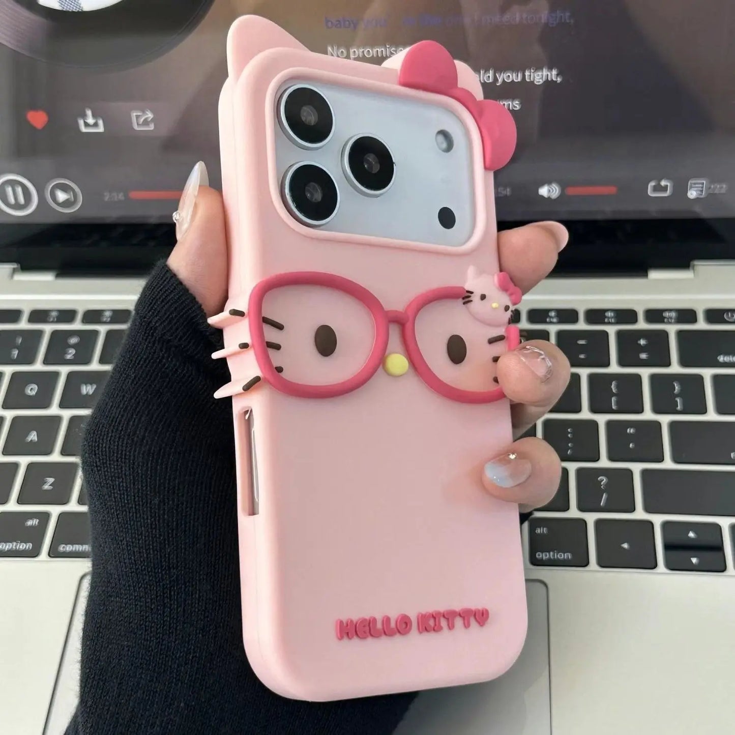 Sanrio Hello Kitty Nerd Glasses Phone Case – Cute Kawaii Soft Case