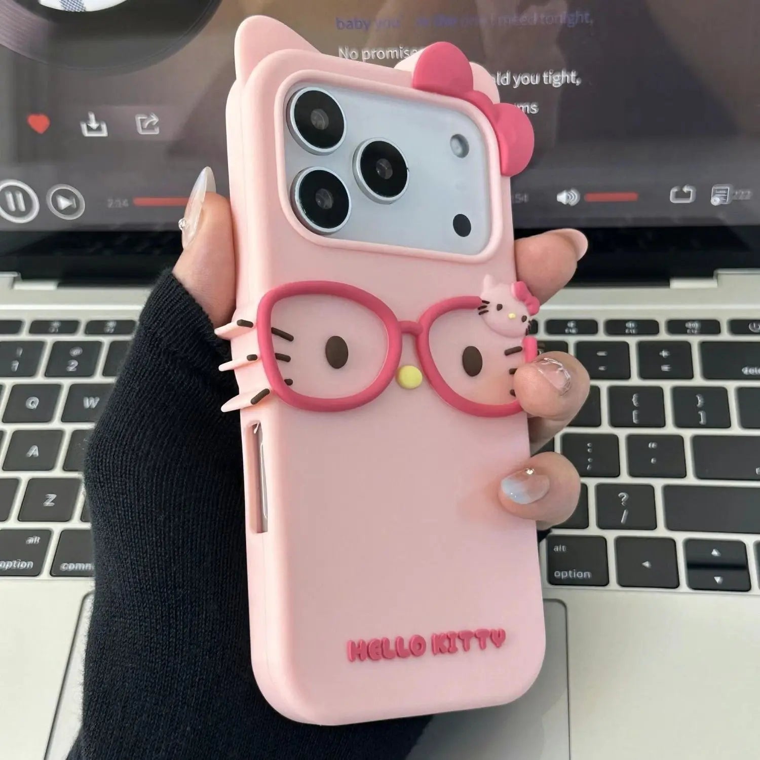 Sanrio Hello Kitty Nerd Glasses Phone Case – Cute Kawaii Soft Case