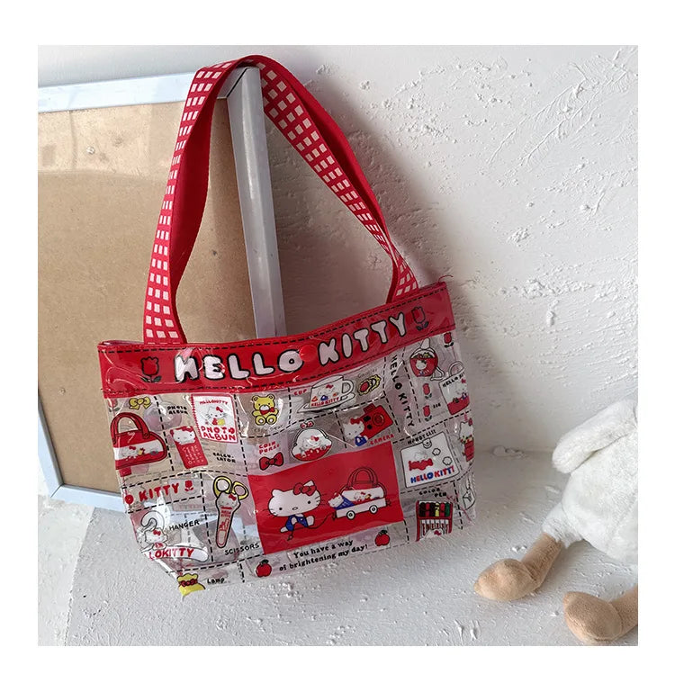 Sanrio Hello Kitty PVC Tote – Large-Capacity Transparent Shoulder Bag