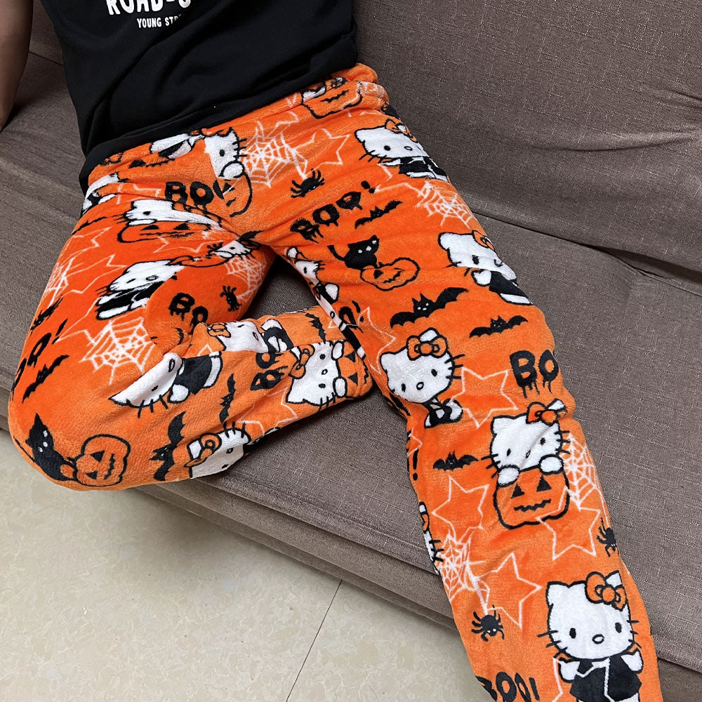 Sanrio Hello Kitty Pajamas | Kawaii Casual Halloween Home Pants