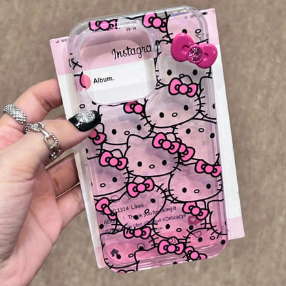 Sanrio Hello Kitty Phone Case | Adorable 3D Pink Bow Accent