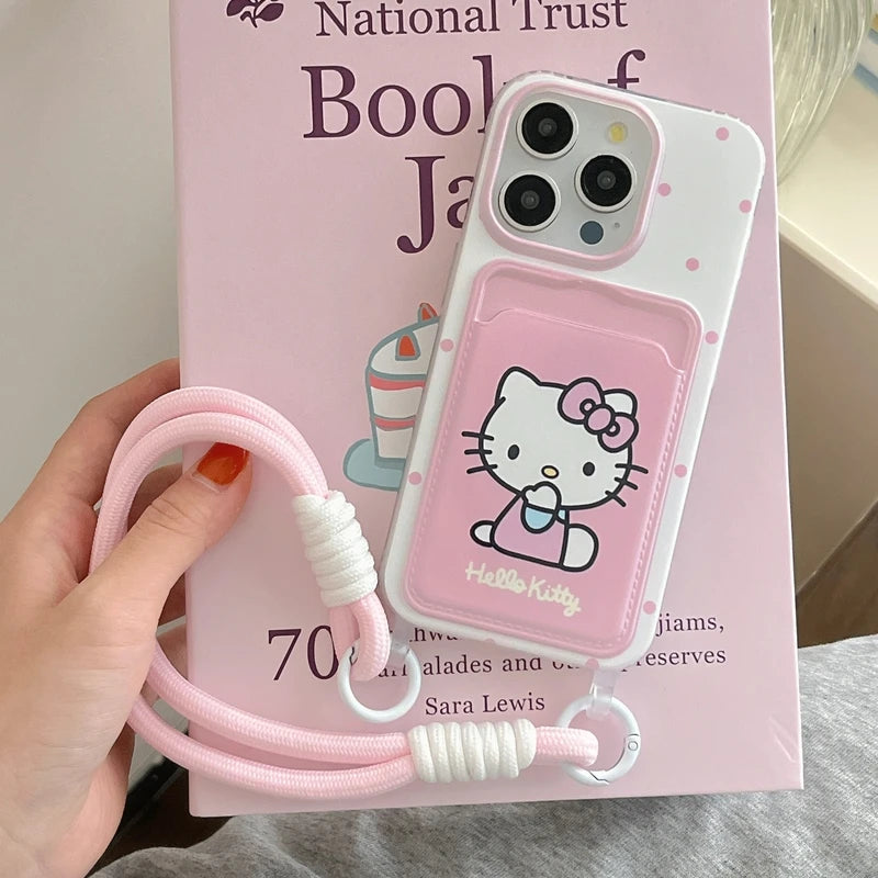 Sanrio Hello Kitty Phone Case with Card Pocket and Lanyard