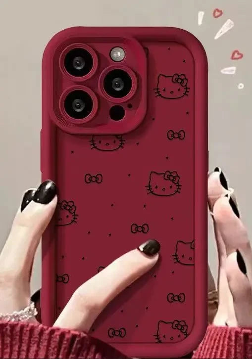 Sanrio Hello Kitty Phone Cover – Mirror & Stand Combo, Stylish Design
