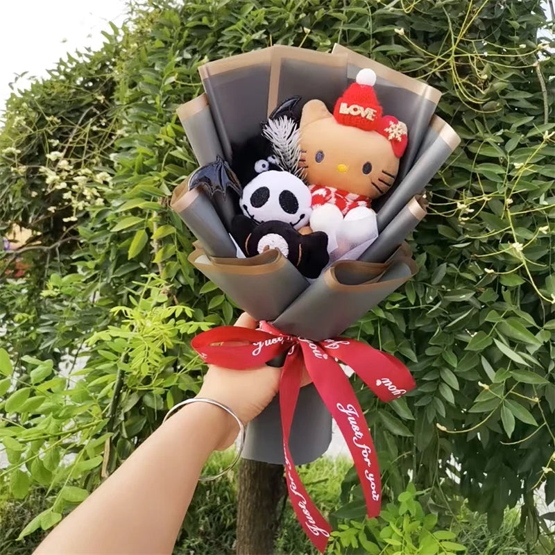 Sanrio Hello Kitty Plush Bouquet | Christmas Toys with Santa Hats