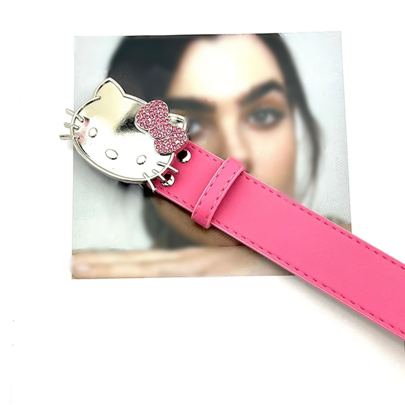 Sanrio Hello Kitty Rhinestone Belt – Pink Bling with Adorable Design