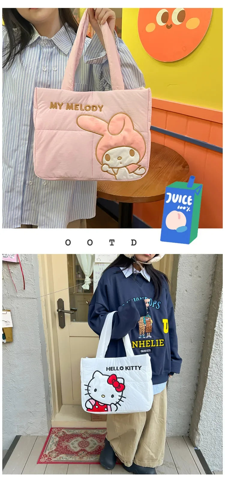 Sanrio Hello Kitty Shoulder Bag | Spacious Tote with Large Capacity