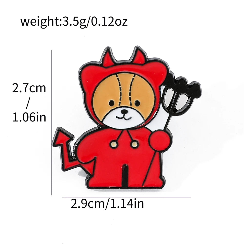 Sanrio Hello Kitty Spooky Brooch Set | 6 Pieces for Halloween