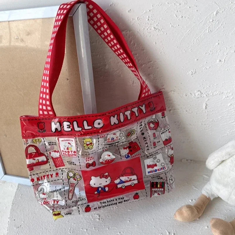 Sanrio Hello Kitty Transparent PVC Tote – Large Waterproof Beach Bag