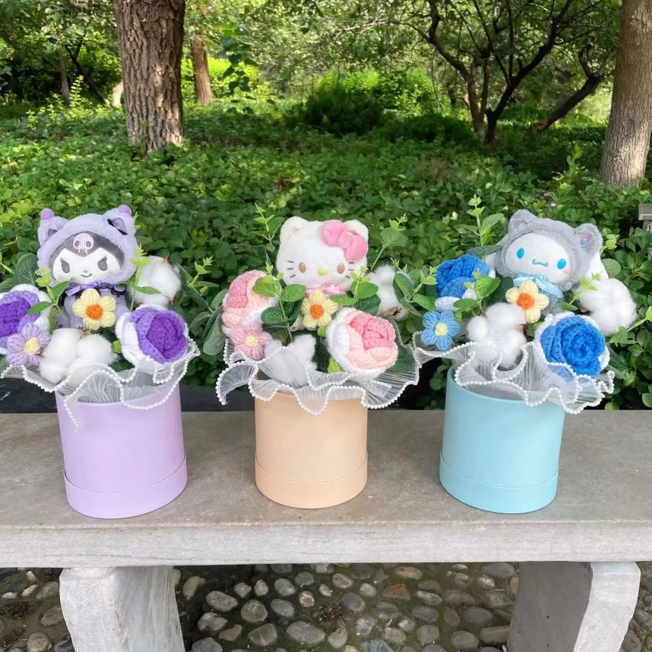 Sanrio Hug Bucket | Cinnamoroll Plush Bouquet with Floral Arrangement