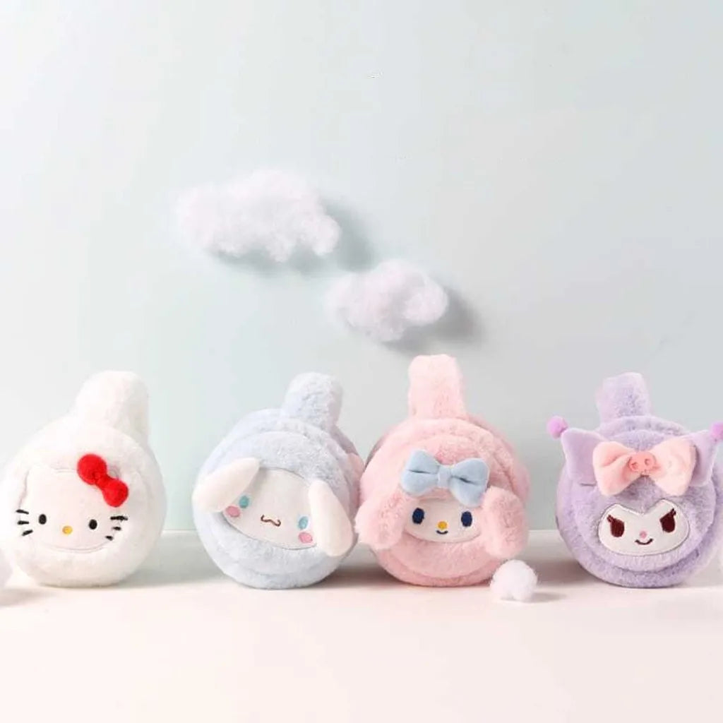 Sanrio Kuormi Plush Winter Earmuffs – Soft Cozy Ear Warmer