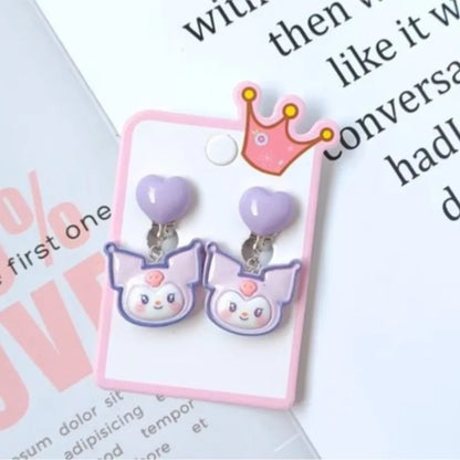 Sanrio Kuromi Ear Clip Pair – Adorable No-Piercing Set